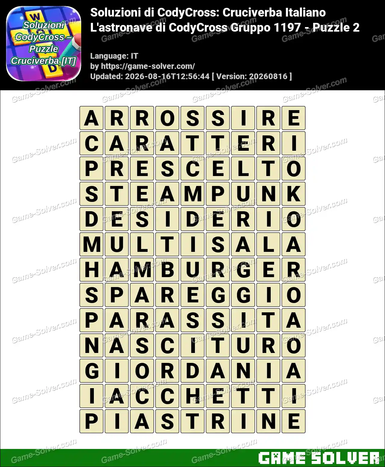 Soluzioni di CodyCross: Cruciverba Italiano L’astronave di CodyCross Gruppo 1197 – Puzzle 2